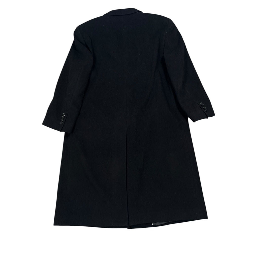 Lauren Ralph Lauren Overcoat Men 44 (50R) Short Black Cashmere Blend Long Coat - Picture 2 of 5
